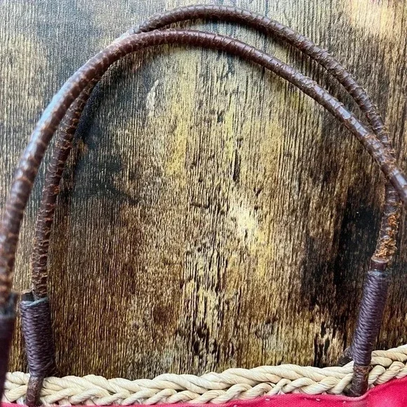 Sonoma patriotic straw bag, red, white & blue sequin embellished stars - Picture 4 of 13